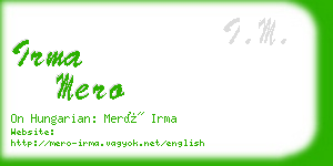 irma mero business card